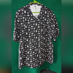 Disney Parks Star Wars Men's Button Down Short Sleeve Shirt - XXL